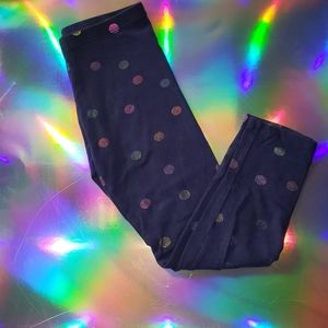 Girs blue dotted leggings